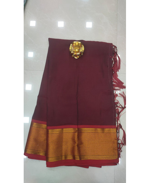 Narayanpeta Cotton Merun Dupatta  